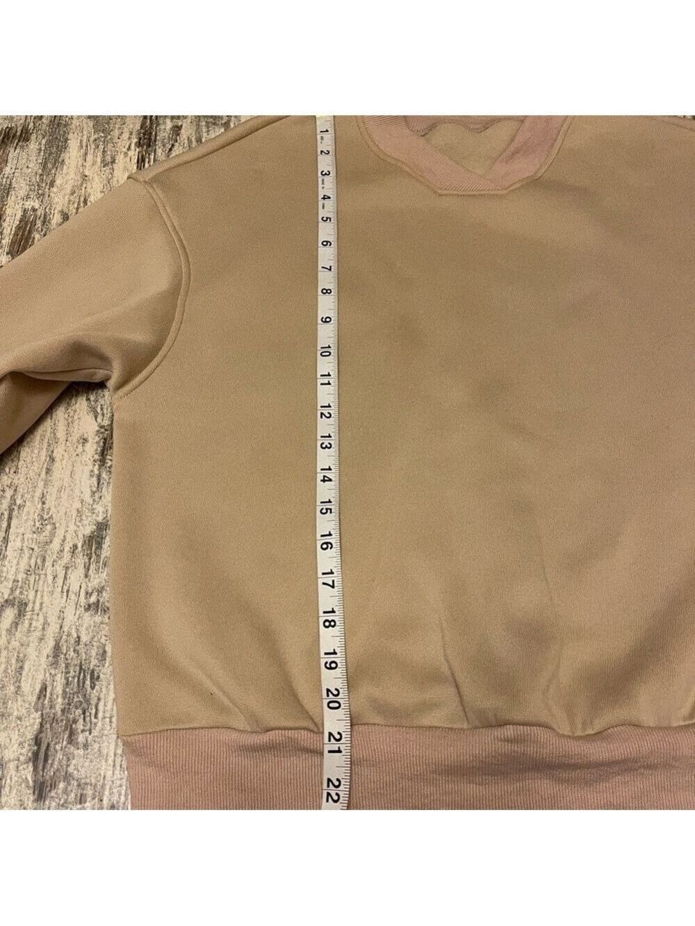 Shein Light Weight Fleece Like Crew Neck Over Lay Top Size XS - Picture 7 of 9